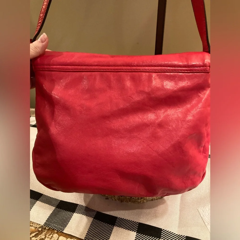 Marc Jacobs Leather MARChive‎ Crossbody Front Flap Bag $398 Shoulder Purse Pink